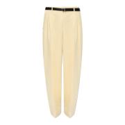 Wollen broek Jil Sander , Yellow , Dames