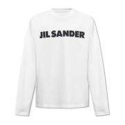 T-shirt met logo Jil Sander , White , Heren