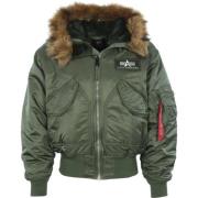 Stijlvolle Hooded Bomberjas Alpha Industries , Green , Heren