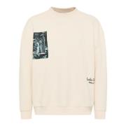 Oversized Sweatshirt voor Casual Stijl Carlo Colucci , White , Heren