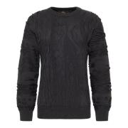 Effen Ronde Hals Trui D`Andrea Carlo Colucci , Black , Heren