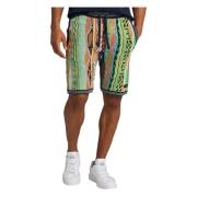 Strickshorts MIT Jaquard Cucuzza Carlo Colucci , Green , Heren