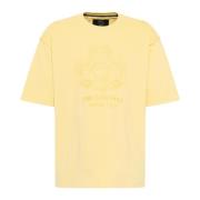 Oversized Geborduurd T-shirt De Bortoli Carlo Colucci , Yellow , Heren