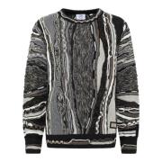 Oversized Pullover in Levendige Kleuren Carlo Colucci , Gray , Heren