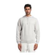 Cashmere Blend Hoodie Closed , White , Heren