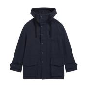 Donkere Nacht Parka Closed , Blue , Heren