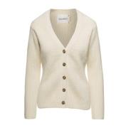 Witte Cardigan Sweaters met Lange Mouwen Closed , White , Dames