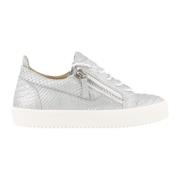 May London Leren Sneakers Giuseppe Zanotti , Gray , Heren