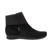 Zwarte Leren Enkellaars voor Dames Mephisto , Black , Dames