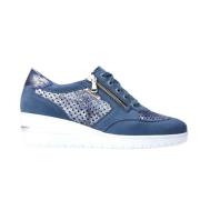 Precilia Perf Suède Sneaker voor dames Mephisto , Blue , Dames