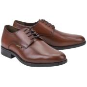 Cooper Bruin Leren Veterschoen voor Heren Mephisto , Brown , Heren