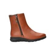 Comfortabele Leren Enkellaars Mephisto , Brown , Dames