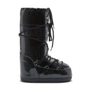 Glitter Icon Laarzen Moon Boot , Black , Dames