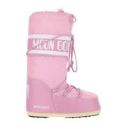 Iconische Roze Nylon Moon Boot Moon Boot , Pink , Dames