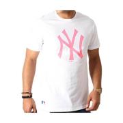 T-shirt New Era , White , Heren