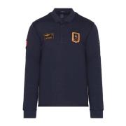 Lange Mouw Polo Shirt met Tricolor Pijl Patch Aeronautica Militare , B...