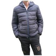 Omkeerbare gewatteerde jas met capuchon Aeronautica Militare , Blue , ...