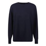 Navy Crewneck Sweater 360Cashmere , Blue , Dames