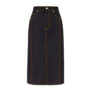 Flatterende Silhouet Midi Rok Alexander McQueen , Multicolor , Dames