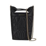 Gewatteerde Leren Crossbody Tas Alexander McQueen , Black , Dames