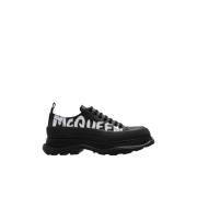 Leren platform sneakers Alexander McQueen , Black , Heren