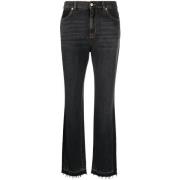 Zwarte Straight Jeans voor Vrouwen Alexander McQueen , Black , Dames