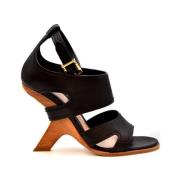 Verhoogde Stijl Sandalen Alexander McQueen , Black , Dames