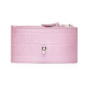 Roze Krokodillenleren Portemonnee met Skull Bedel Alexander McQueen , ...