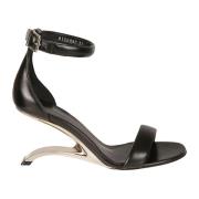 Leren sandalen met verstelbare enkelband Alexander McQueen , Black , D...