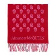 Wollen sjaal Alexander McQueen , Red , Dames