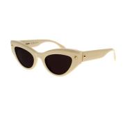 Studded Cat-Eye Zonnebril Alexander McQueen , White , Dames