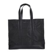 Zwarte leren en nylon tas Alexander McQueen , Black , Heren