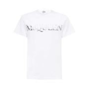 Witte T-Shirt - Regular Fit - 100% Katoen Alexander McQueen , White , ...