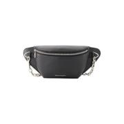 Schoudertassen van glad kalfsleer Alexander McQueen , Black , Dames