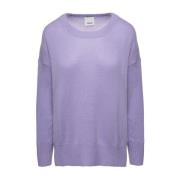 Round-neck Knitwear Allude , Purple , Dames