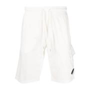 Casual zwarte katoenen shorts C.p. Company , White , Heren