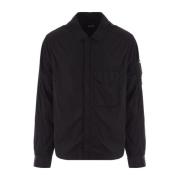 Chrome-R Ritssluiting Overshirt in Zwart C.p. Company , Black , Heren