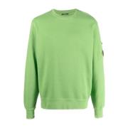 Klassiek Groen Diagonaal Fleece Lens Sweatshirt C.p. Company , Green ,...