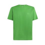 Groene T-shirt 70/2, Lichtgewicht Katoen, Logo, Slim Fit C.p. Company ...