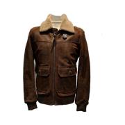 Bomber Leren Jas C.p. Company , Brown , Heren