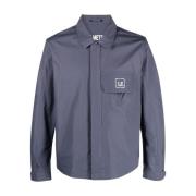 Grijze Waterdichte Canvas Overshirt C.p. Company , Blue , Heren