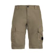 Stretch Sateen Cargo Shorts C.p. Company , Beige , Heren