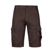 Stretch Sateen Cargo Shorts in Bracken Brown C.p. Company , Brown , He...