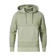 Groene Resist Geverfde Hoodie met Kangoeroezak C.p. Company , Green , ...