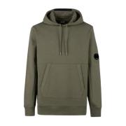 Diagonaal Raised Fleece Hoodie C.p. Company , Green , Heren