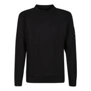 Zwarte Diagonaal Verhoogde Sweatshirt C.p. Company , Black , Heren