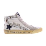 Nappa Leren Star Sneakers Golden Goose , White , Dames