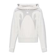 Velours hoodie met logo Adidas Originals , Gray , Dames