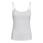 Katoenen Singlet Top Only , White , Dames