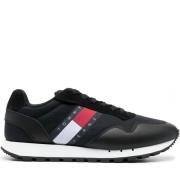 Retro Zwarte Sneakers voor Heren Tommy Jeans , Black , Heren